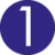 Pictogramme du chiffre 1 fond violet